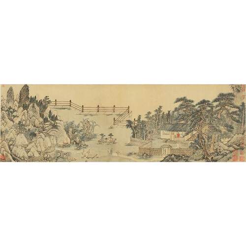 高清复刻明代杜琼友松图