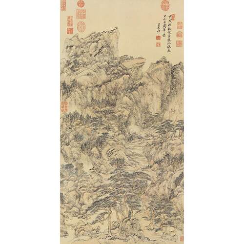 高清复刻代王原祁仿蒙夏