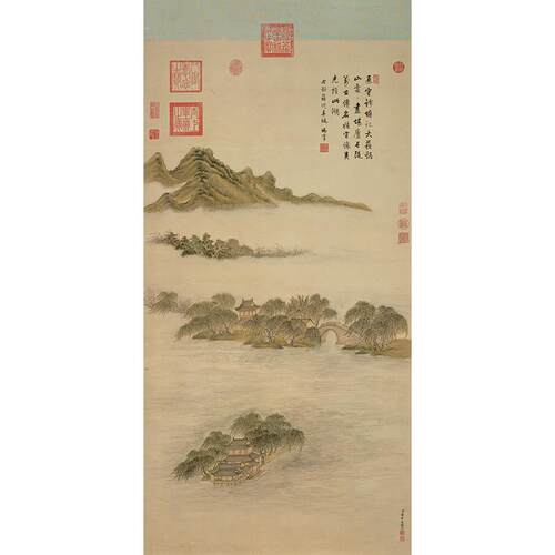 古代名画复制董邦达苏堤