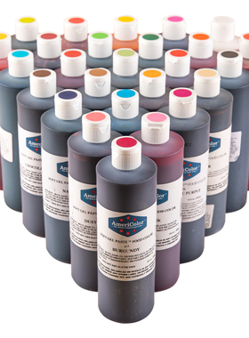 美国ac色素大瓶奶油翻糖食用色素红色黑色蛋糕淋面烘焙383g包邮