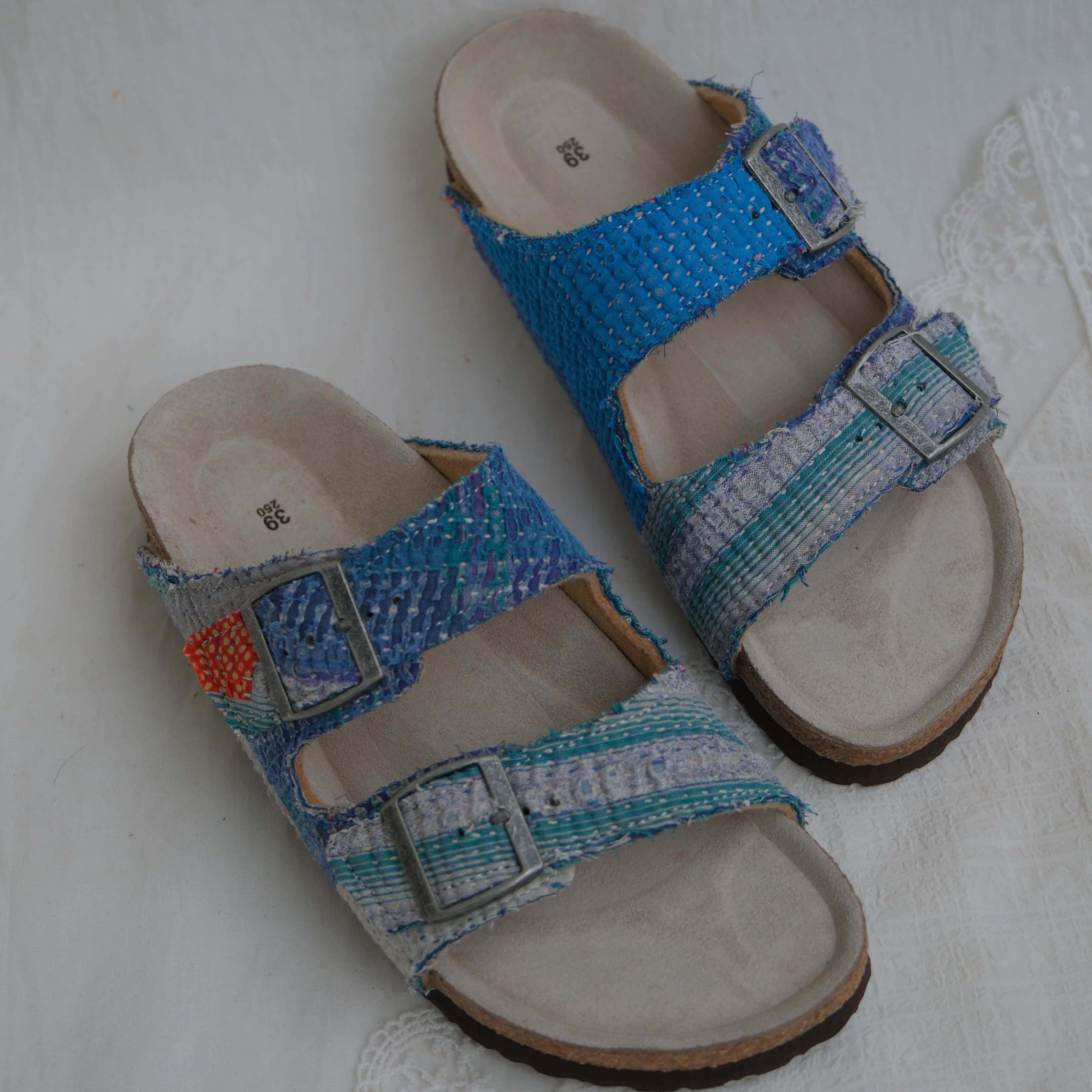 Bhoomi古布勃肯鞋时尚蓝色系单品手工个性撞色一鞋一拍39-27