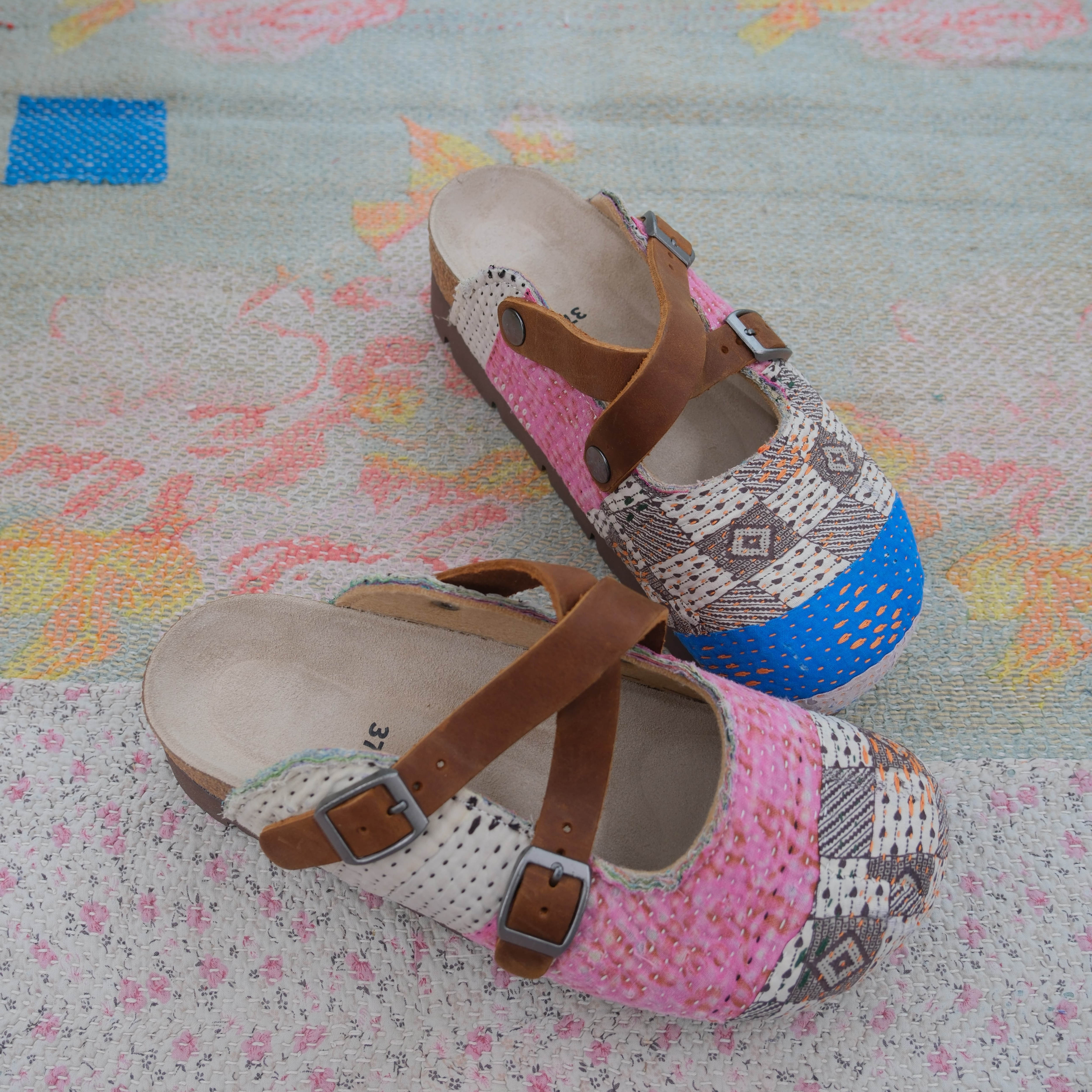 Bhoomi古布勃肯鞋时尚百搭单品手工个性撞色复古37-177H