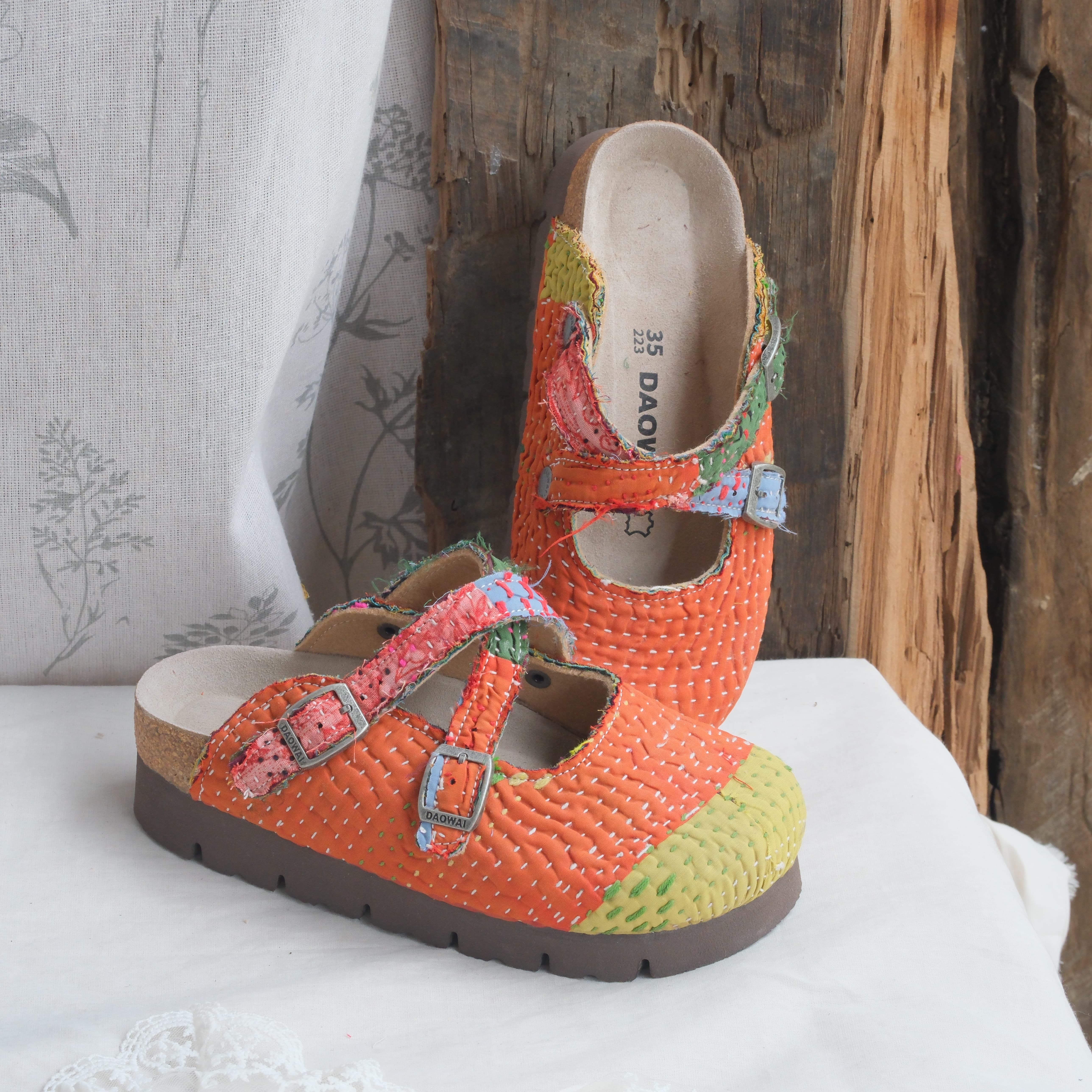 Bhoomi古布勃肯鞋时尚百搭单品手工个性撞色复古35-44H