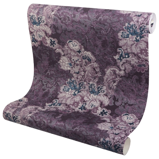 复古美式紫色田园碎花壁纸高级感欧式客厅卧室背景墙墙纸2026新款