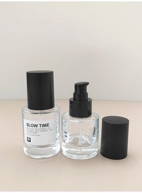 加厚透明玻璃乳液按压分装瓶  空瓶旅行分装化妆品瓶30 50 100ML