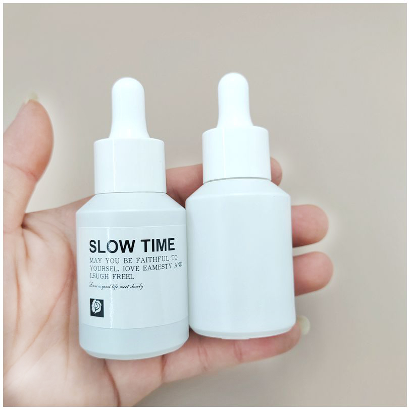 白色高级避光玻璃分装瓶  滴管瓶美容院轻精华液精油瓶空瓶30ML