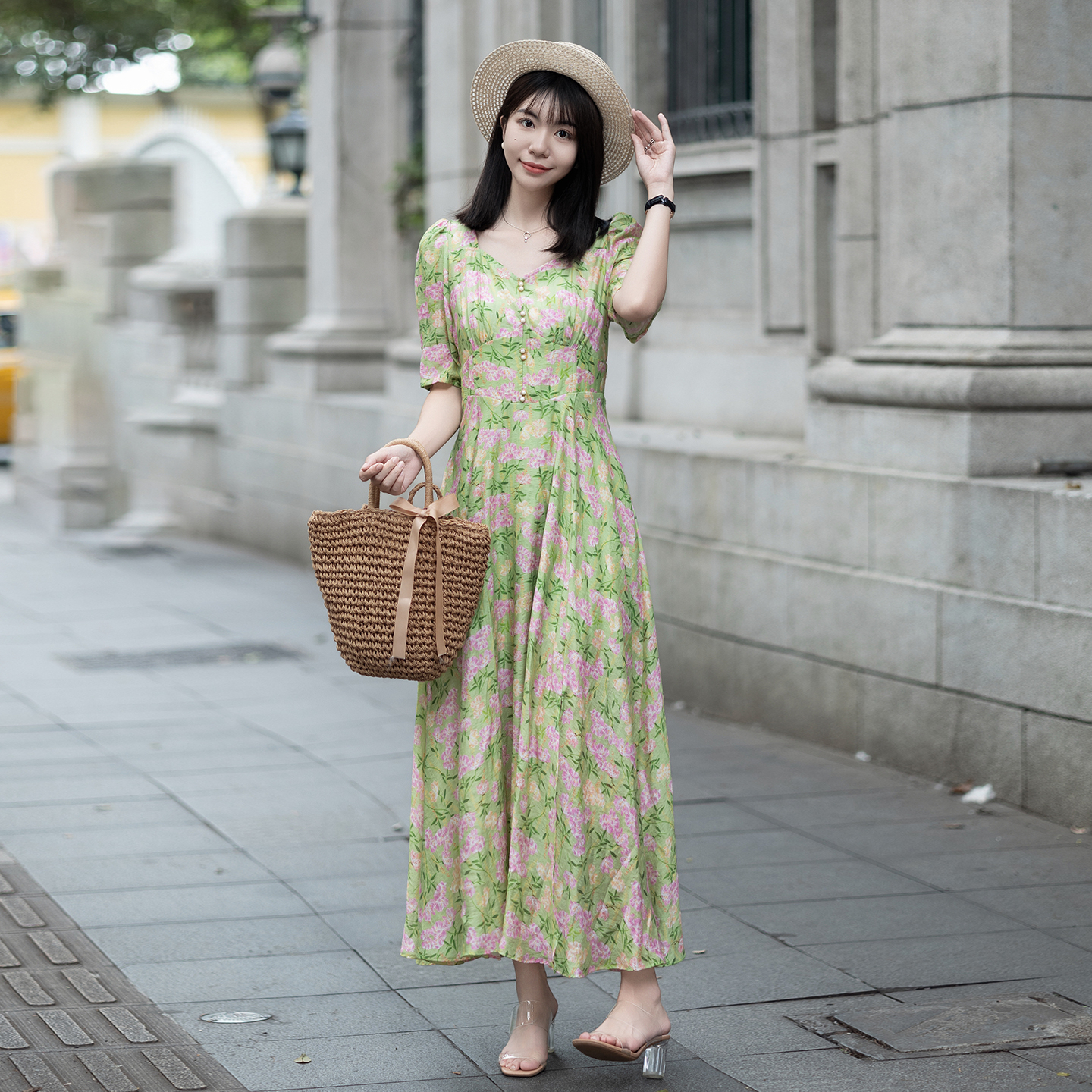 夏季薄款长裙连衣裙潮流女