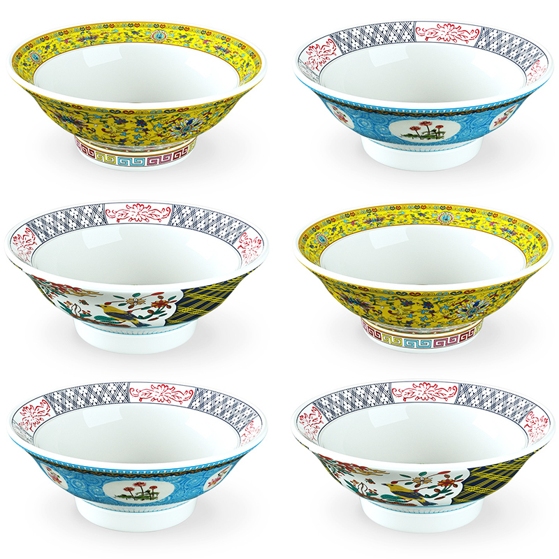密胺面碗复古牛肉面碗加厚面馆专用特色面条大碗珐琅彩面碗汤粉碗