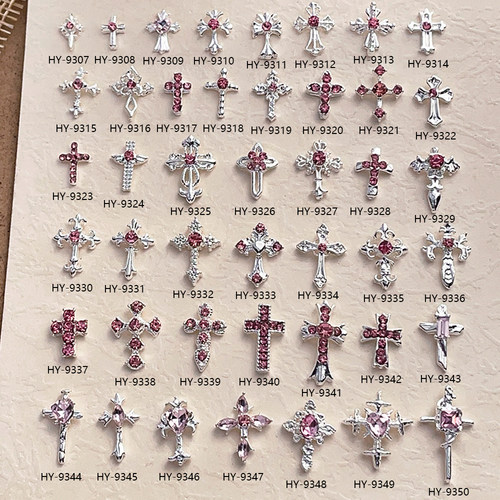 穿戴甲饰品水钻十字架美甲饰品