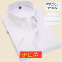 Summer thin white shirt, men's short-sleeved business and professional work clothes, blue shirt, men's half-sleeved one-inch work clothes thumbnail 8