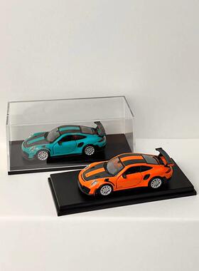 1：64保时捷911GT2RS仿真合金汽车模型跑车经典收藏版静态摆件