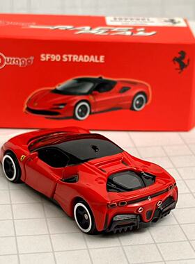 正版比美高1:64法拉利SF90合金车模型拉收藏小汽车可开门男孩玩具