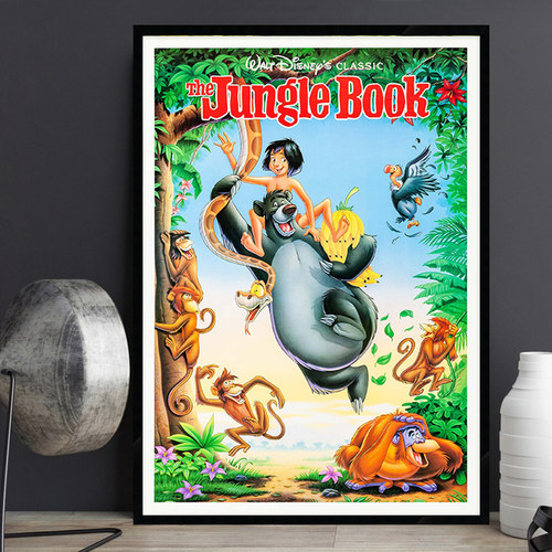 The Jungle Book 森林王子 动画卡通电影海报儿童房床头有框挂画