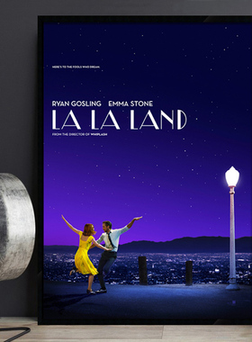 La La Land 爱乐之城 电影海报装饰画爱情文艺术餐咖啡厅酒吧挂画