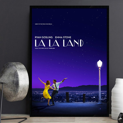 La La Land 爱乐之城 电影海报装饰画爱情文艺术餐咖啡厅酒吧挂画