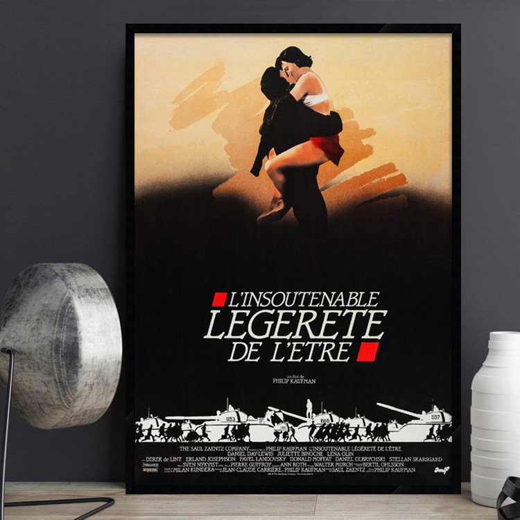 布拉格之恋 经典电影海报装饰画 爱情文艺餐厅酒吧民宿有框挂画