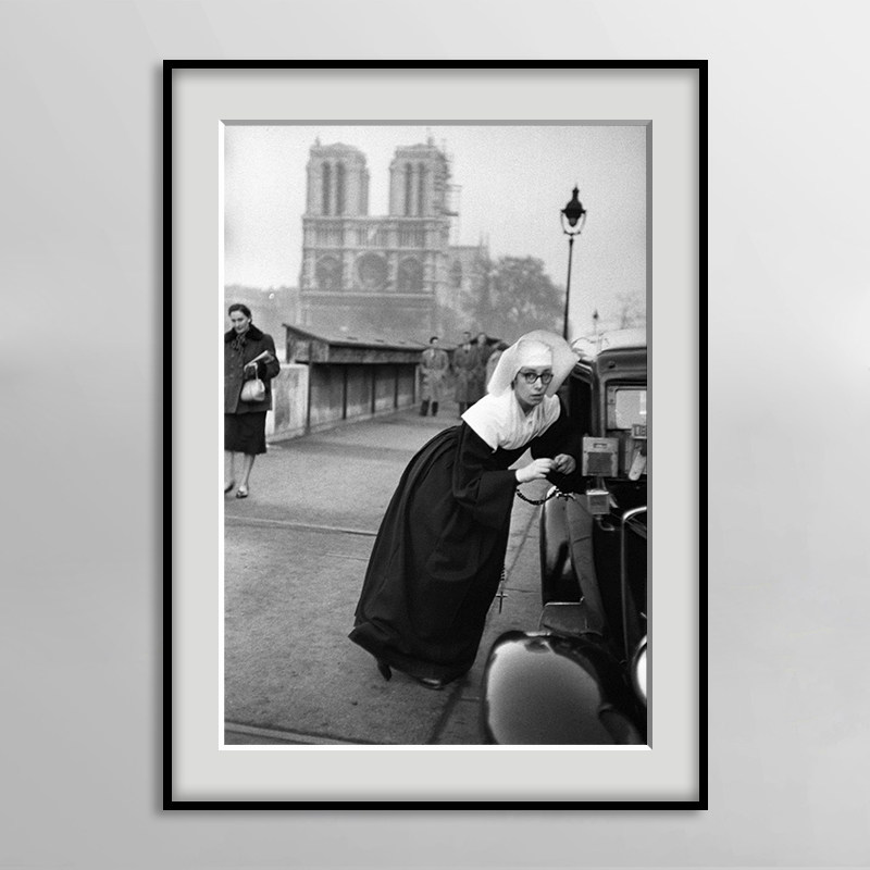 marc riboud 马克吕布 经典黑白摄影装饰画西餐厅咖啡餐厅壁挂画