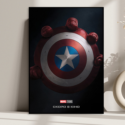 Captain America 美国队长4漫威电影海报装饰画客厅卧室挂画墙画