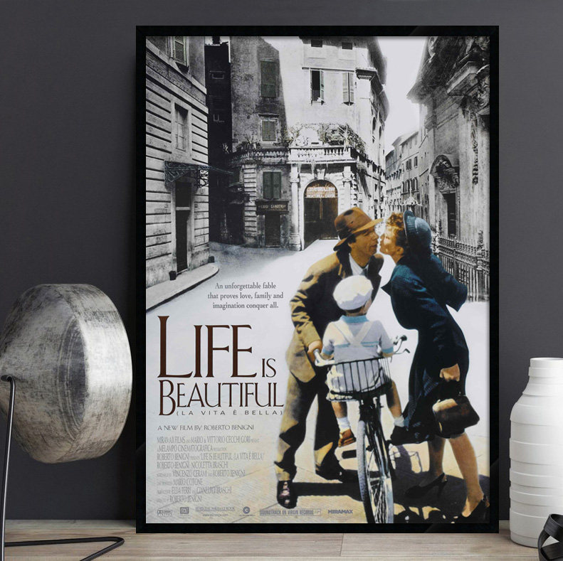 Life Is Beautiful美丽人生 意大利电影海报装饰餐厅酒吧有框挂画