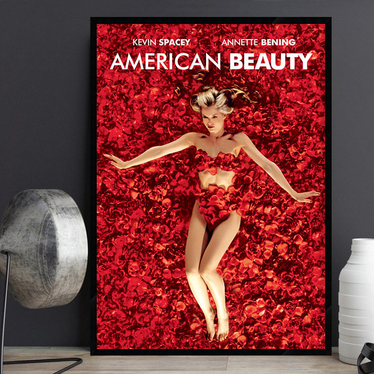 American Beauty 美国丽人电影海报装饰画餐厅咖啡厅酒吧有框挂画
