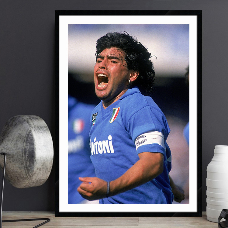 Maradona 马拉多纳 海报装饰画阿根廷国家队足球酒吧复古怀旧挂画