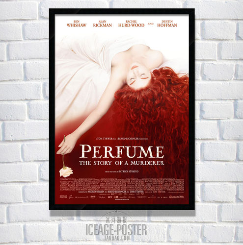 Perfume 香水 法国电影海报装饰画 西餐厅 酒吧 咖啡厅有框挂画