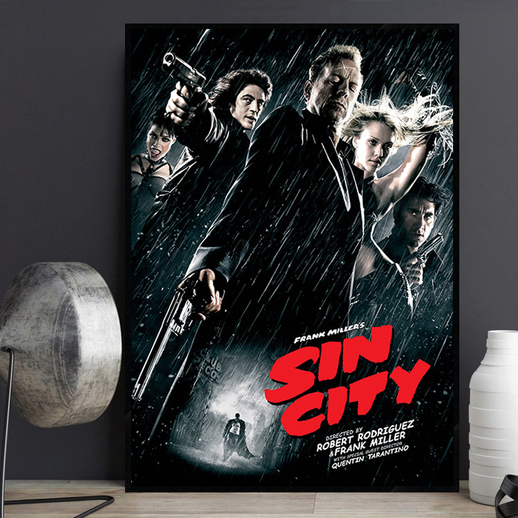 Sin City 罪恶之城电影海报装饰画餐厅挂画性感美女酒吧酒店壁画