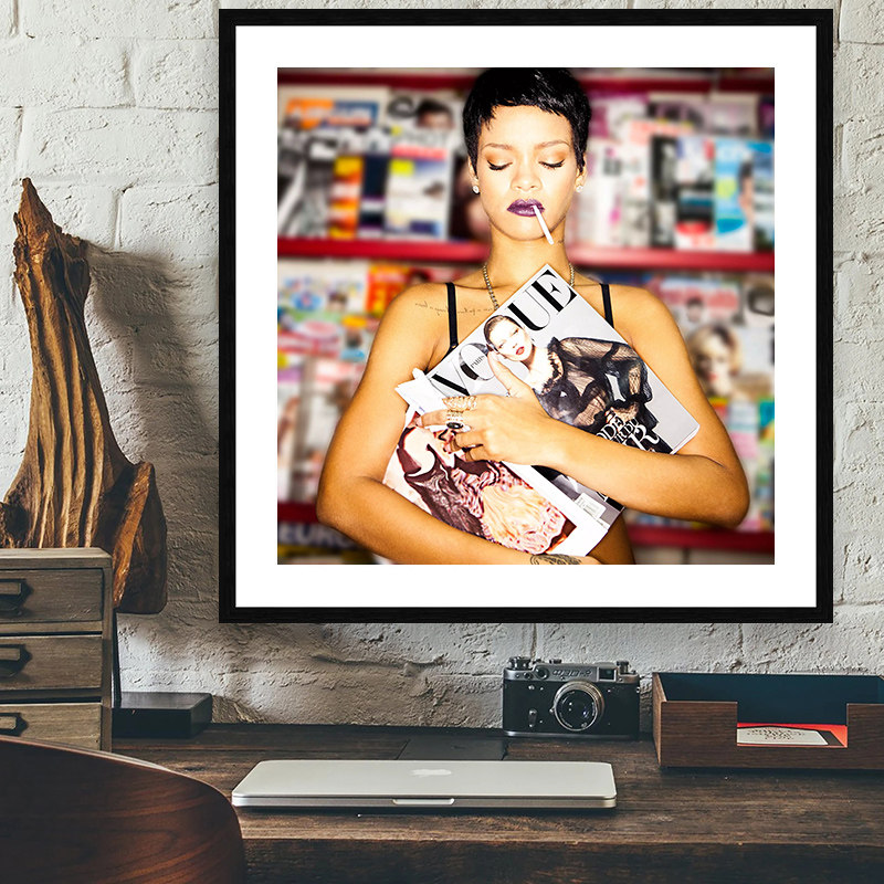 Rihanna 蕾哈娜 美国歌手音乐海报餐厅酒吧酒店时尚性感美女壁画