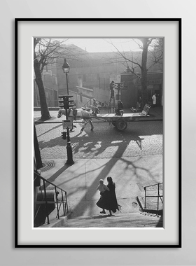 Willy Ronis 维利罗尼经典黑白摄影装饰画复古怀旧卧室餐厅壁挂画