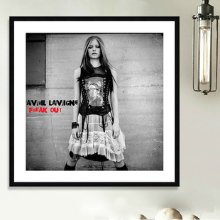Avril 欧美音乐明星海报专辑封面餐厅酒吧KTV宿舍有框挂画 艾薇儿