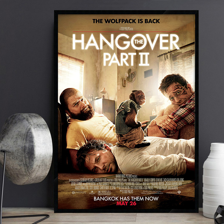 The Hangover 宿醉经典电影海报装饰画青春流行卧室床头酒吧挂画 - 实物图