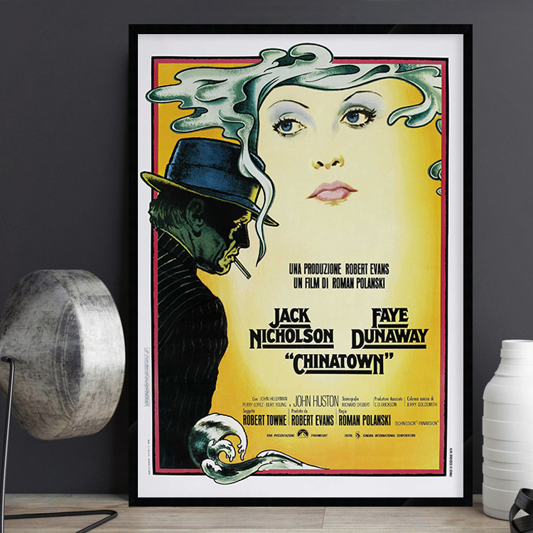 Chinatown唐人街 电影海报装饰画工业风酒吧咖啡馆 餐厅有框 挂画