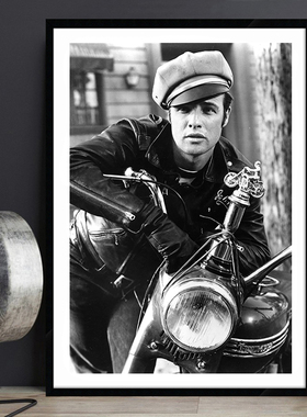 Marlon Brando 马龙白兰度 海报装饰画餐咖啡厅墙画怀旧复古挂画