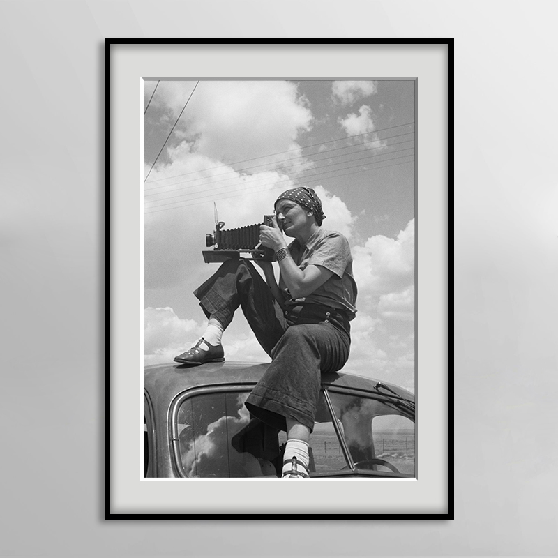 Dorothea Lange 多罗西亚兰格 经典黑白摄影装饰画西餐厅客厅壁画