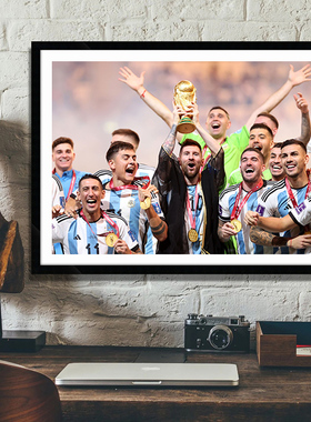 Lionel Messi 梅西 阿根廷足球队明星海报卡塔尔世界杯酒吧壁画