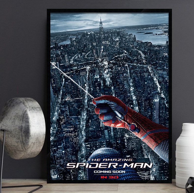 Spider Man 超凡蜘蛛侠电影海报装饰画漫威简约儿童房床头壁挂画