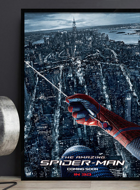 Spider Man 超凡蜘蛛侠电影海报装饰画漫威简约儿童房床头壁挂画