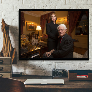 饰画励志创业著名人企业家书房办公室壁画 彼得林奇装 Peter Lynch