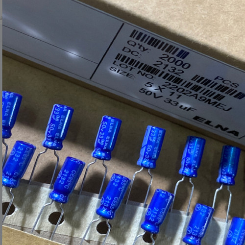 33uf50v伊娜ELNA蓝袍电解电容RE3