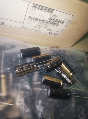 25V1000UF  ELNA依娜 RA3系 1000UF25V金字音频用电解电容器10*20