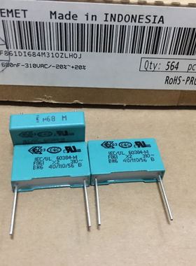 RIFA 684/0.68UF/680NF 310V 275/305V安规薄膜电容器P=22MM F861