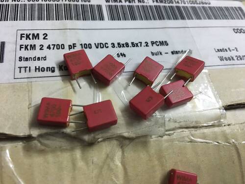 100V472 100V 4700PF 4700P WIMA 威马 FKM 金字音频薄膜电容器P5