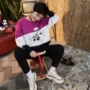 Li Ning Disney Mickey phối áo len nữ 2019 áo len mới mùa thu áo thun dài tay thể thao - Thể thao lông cừu / jumper áo nỉ nam