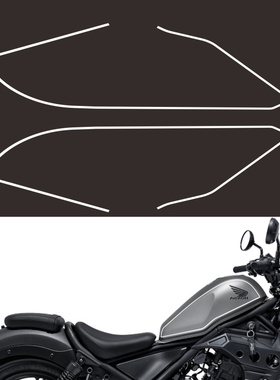 适用于本田cm500专用CM300改装复古线条拉花油箱贴花包邮