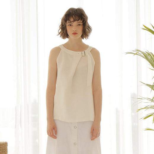 妹妹家韩国代购2019夏新[WARDROBE]BLACKPINK LISA 无袖别扣衬衫|msdalam kategori Butik wanita / wanita, shirt - dari Buy2taobao.com untuk memberikan perkhidmatan ejen Taobao profesional membeli