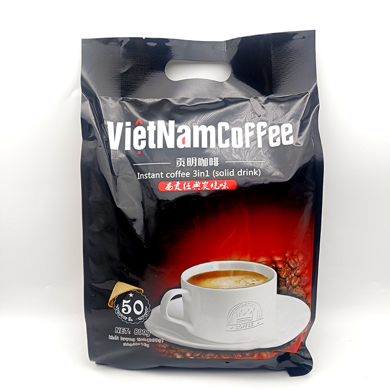越南进口咖啡明三合一速溶咖啡800g西贡经典炭烧味50条16克包邮-封面