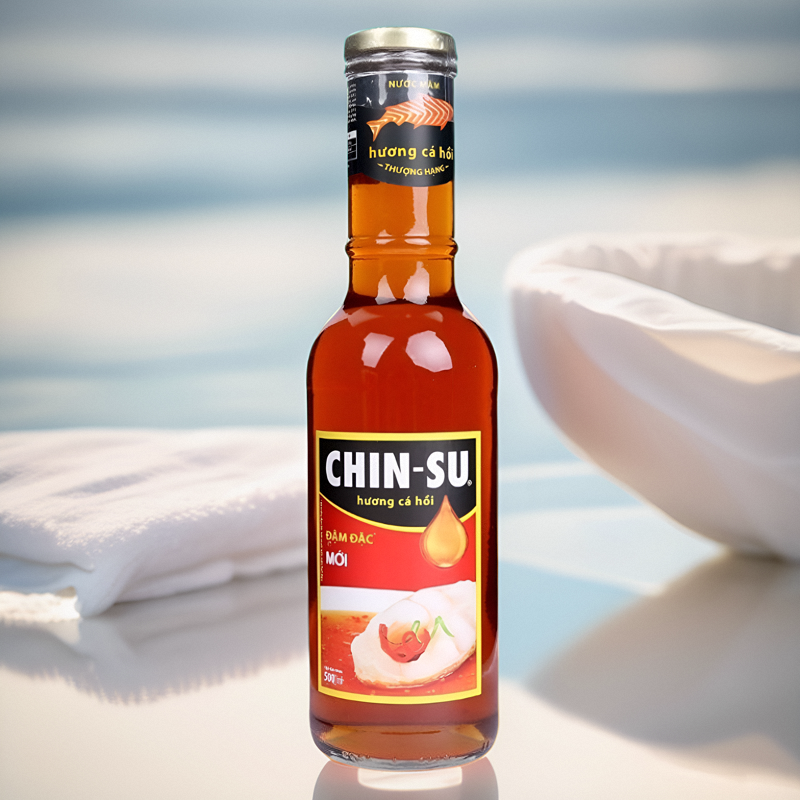 越南原装进口调味酱料ChinSu玻璃瓶鱼露海鲜汁三味鱼味500ml包邮