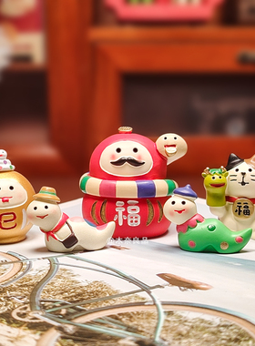 日式杂货新年祈福卯兔装饰品