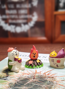 烤红薯仿真猫咪可爱超萌铃铛玩具小公仔摆件车载装饰玩具猫礼物