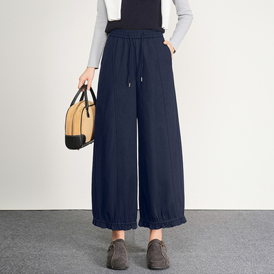 早菲休闲百搭灯笼裤阔腿裤女
